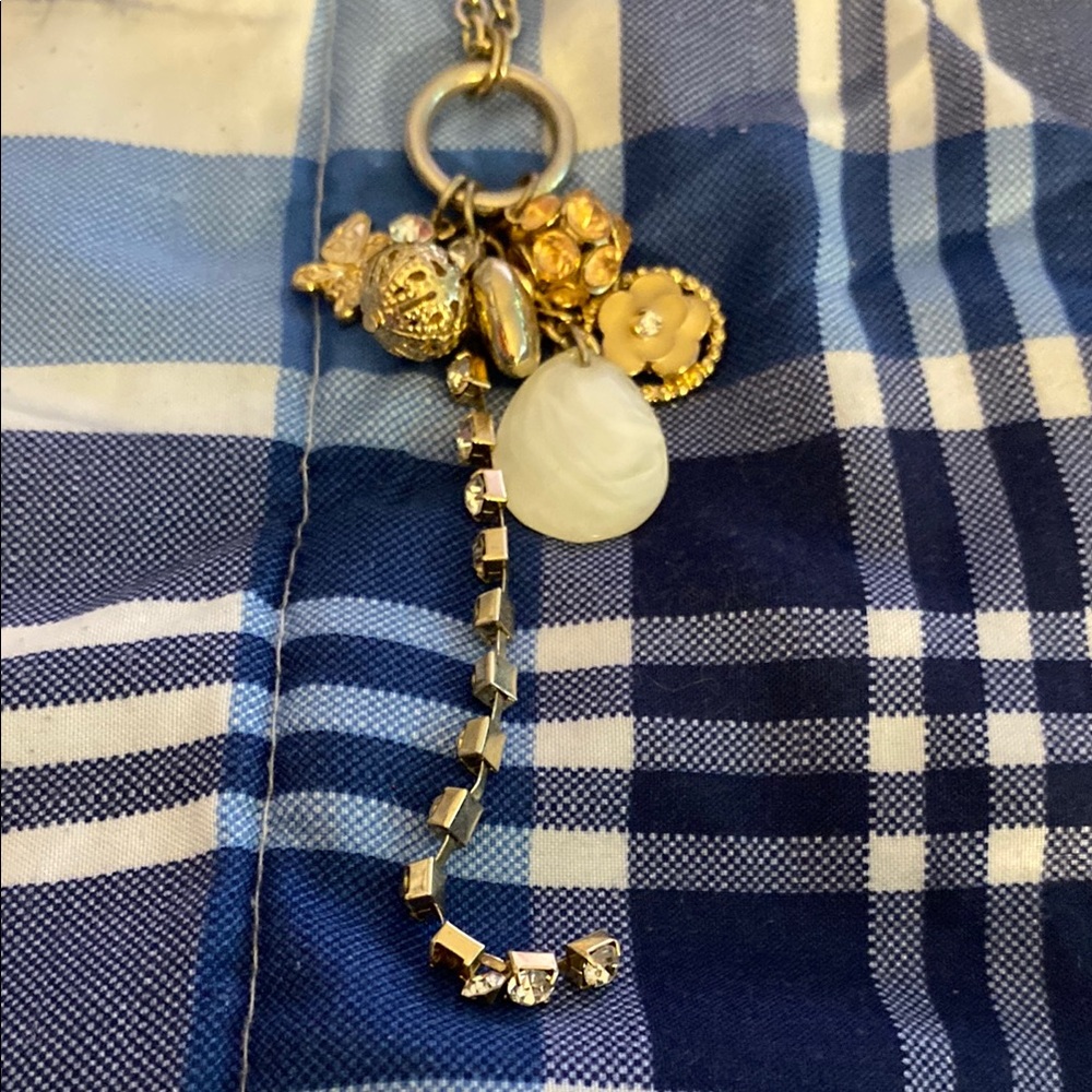 Elegant Gold and Silver Charm Necklace